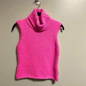Versace Jeans Couture Hot Pink Sleeveless Sweater Tank Top